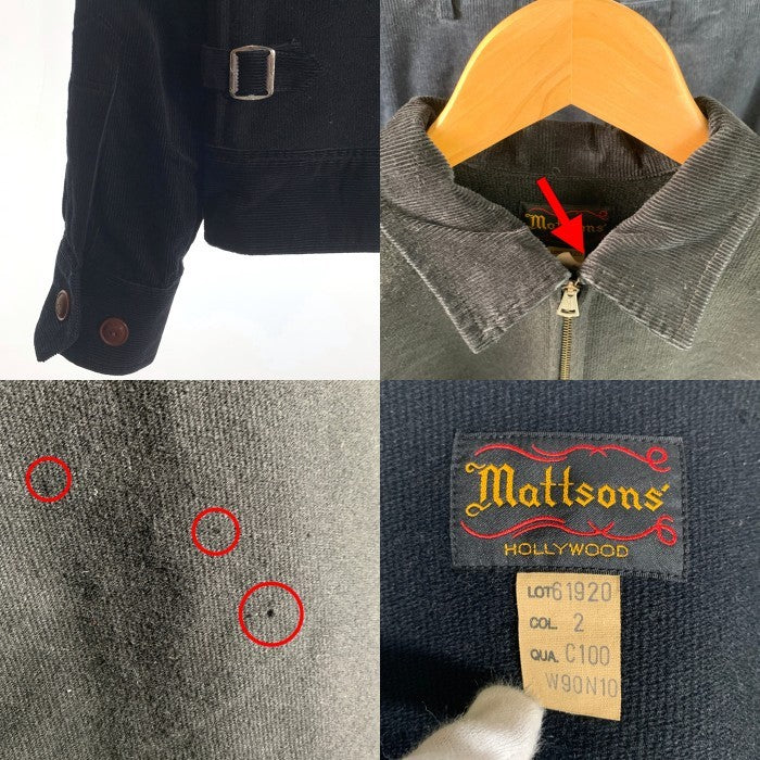 Mattson's マットソンズ 19AW CHIMAYO WOOL×CORDUROY JACKET チマヨウール コーデュロイ ウエスタン ジャケット ブラック S61920 ize M 福生店