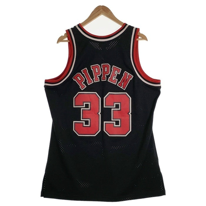 Mitchell&Ness ミッチェルアンドネス NBA シカゴ・ブルズ ピッペン 33 メッシュ ゲームシャツ ユニフォーム ブラック レッド Size L 福生店