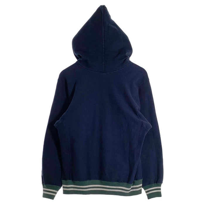 90's Champion チャンピオン リバースウィーブ リブライン プルオーバースウェットパーカー ネイビー Size M 福生店
