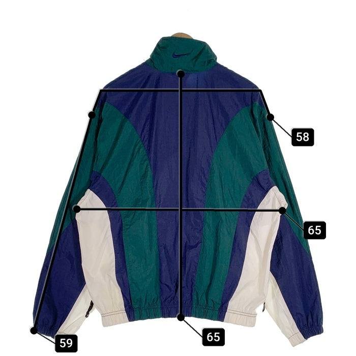NIKE ナイキ ナイロン トラックジャケット ネイビー グリーン ホワイト 台湾製 Size M 福生店