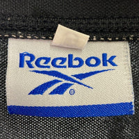 Reebok リーボック フルジップ 半袖ジャージ トラックジャケット ボックスシルエット ブラック レッド sizeL 瑞穂店