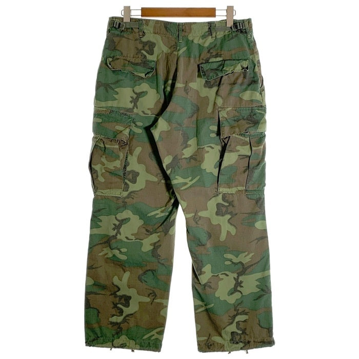 60’s U.S.ARMY 米軍 ジャングルファティーグ ミリタリーカーゴパンツ リーフカモ RAPIDファスナー 68年会計 Size ｗ84cm 福生店