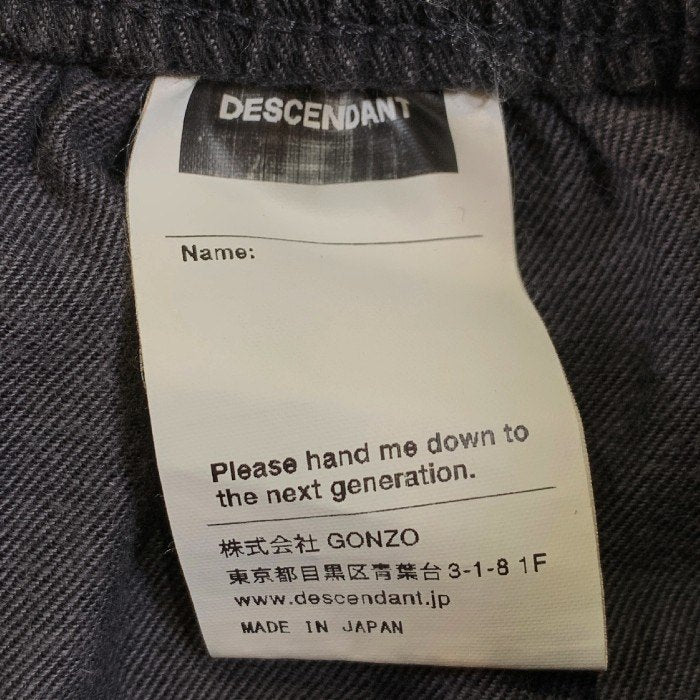 DESCENDANT ディセンダント コットン イージーパンツ ネイビー Size 3 福生店