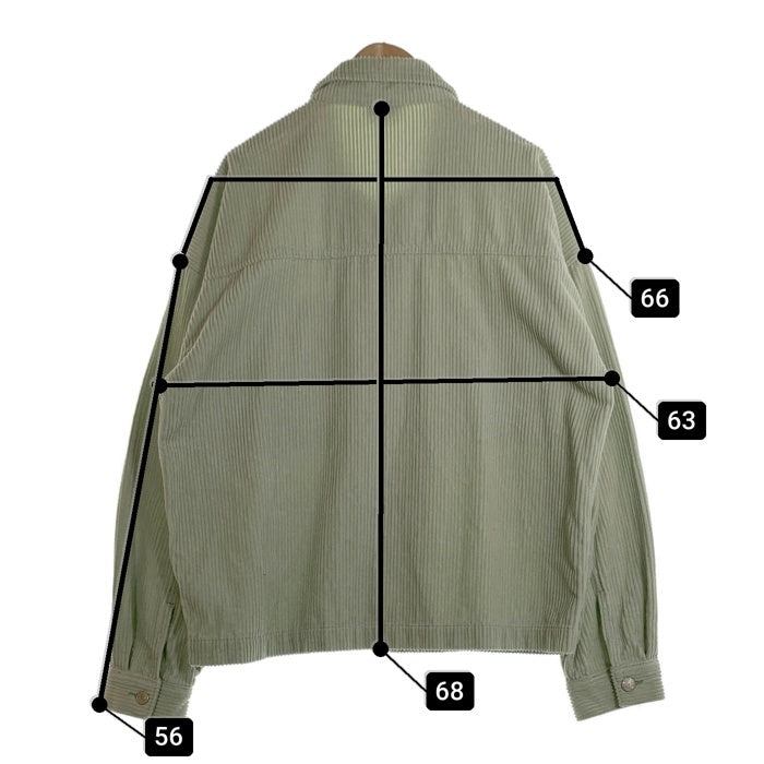 sweet sktbs スウィートスケートボード 20AW jacket zipped cord shirt コーデュロイ ジップアップジャケット ミントグリーン Size M 福生店