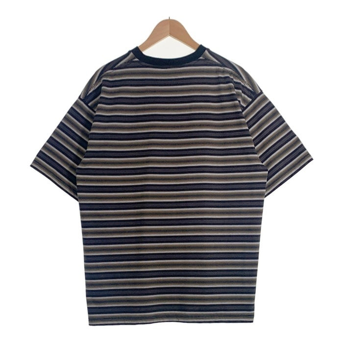 Hide and Seek ハイドアンドシーク 26SS Border S/S Tee ボーダーショートスリーブTシャツ グレー グリーン HT-040926 Size XL 福生店