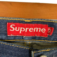 SUPREME シュプリーム オールド 5ポケット デニムパンツ ストレート インディゴ 紙タグ 赤耳 2ND WASH S206 USA製 Size 32 福生店