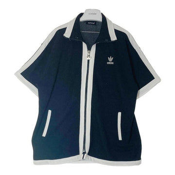 adidas アディダス 半袖 ジップアップ ブラック size- 瑞穂店