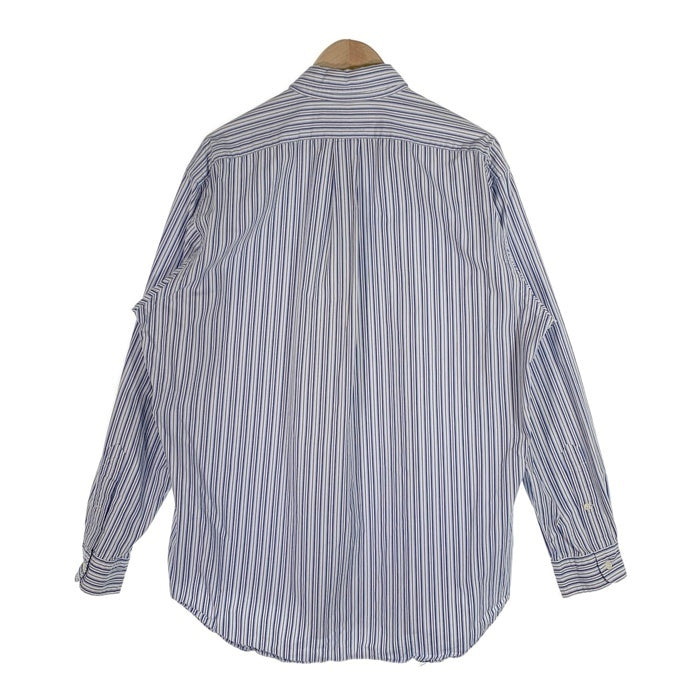 Ralph Lauren ラルフローレン BLAKE ボタンダウン ストライプシャツ ホワイト ネイビー TWO-PLY COTTON Size L 福生店