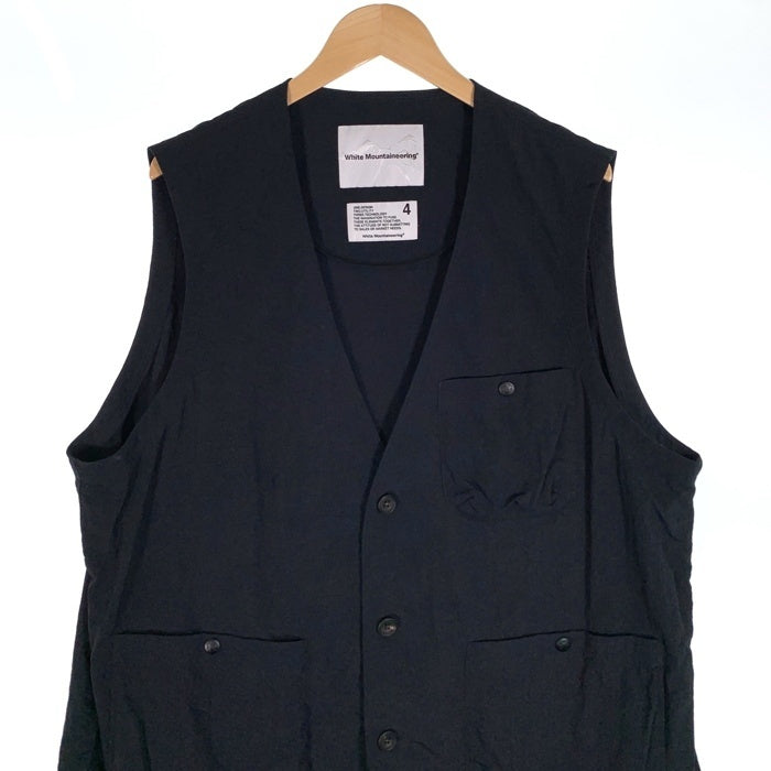 White Mountaineering ホワイトマウンテニアリング 24SS NYLON VEST ナイロンベスト ブラック WM2471221 Size 4 福生店
