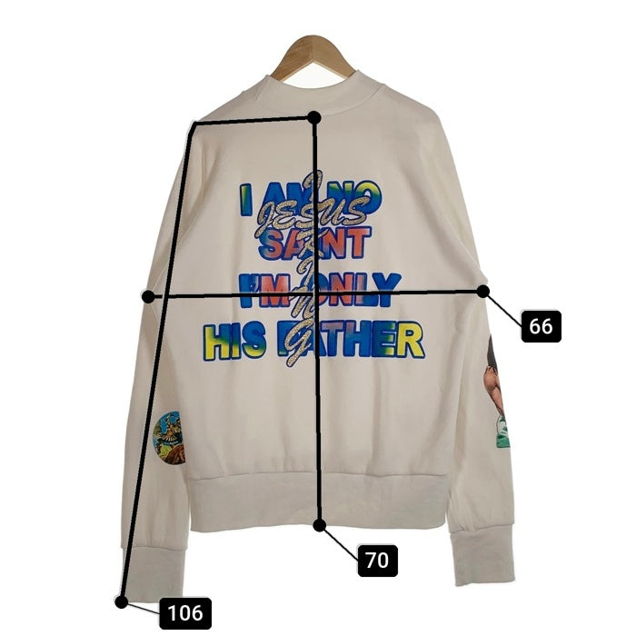 KANYE WEST カニエウエスト YEEZY AWGE プリント スウェットトレーナー ホワイト Size L-XL 相当 福生店