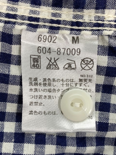 Everwear ギンガムチェック ワークシャツ MASTERPIECE マスターピース ネイビー ホワイト Size M 福生店