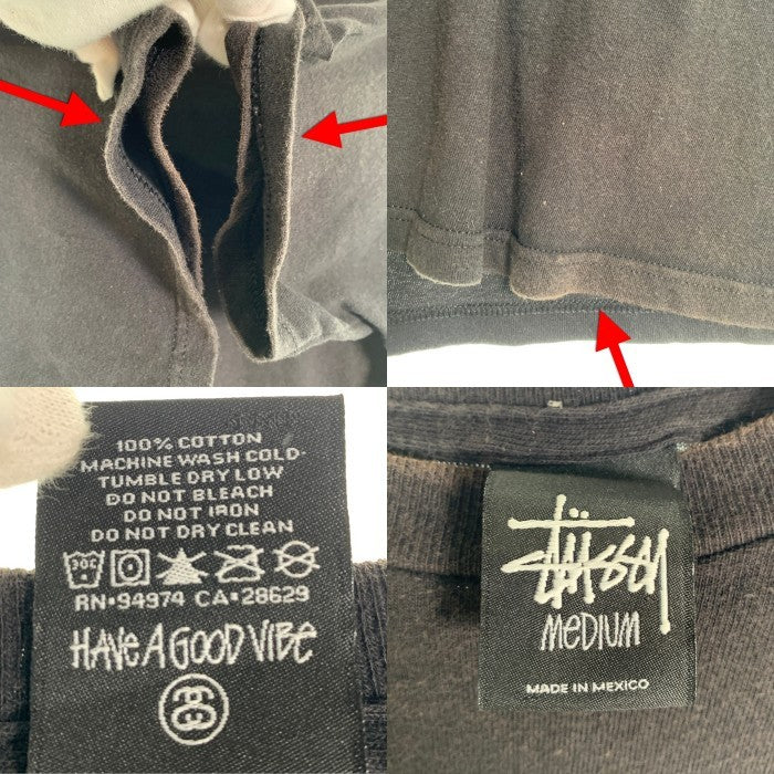 STUSSY ステューシー SWAGGER スワッガー 12周年 ダイス 半袖 Tシャツ ブラック ゴールド メキシコ製 Size M 福生店