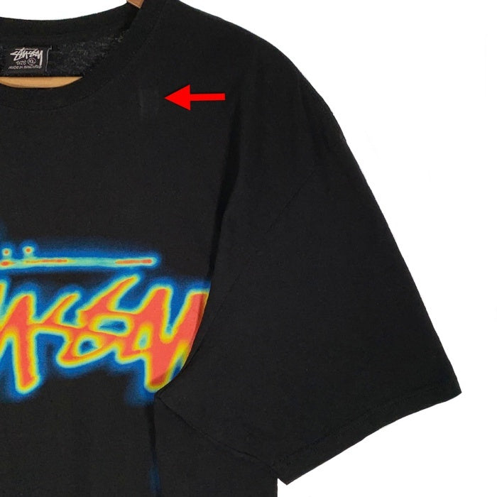 STUSSY ステューシー 24SS THERMAL STOCK TEE サーモグラフィー プリント Tシャツ ブラック Size XL 福生店