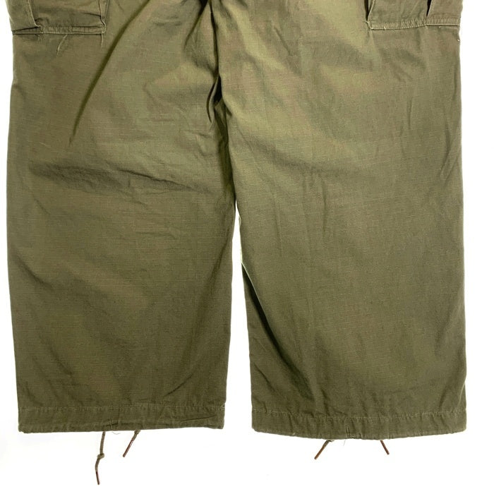 60’s  U.S.ARMY 米軍 ジャングルファティーグ ミリタリーカーゴパンツ リップストップ オリーブ 8405-935-3310 Size L-S 福生店