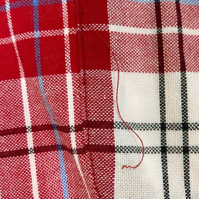 RRL ダブルアールエル 90's 三ツ星タグ ボックスカット チェック 半袖 ワークシャツ レッド sizeM 瑞穂店