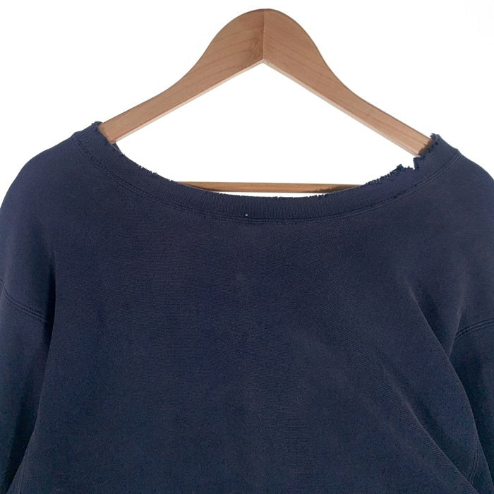 90's Champion チャンピオン リバースウィーブ クルーネックスウェットトレーナー ネイビー ボロ Size XL 福生店