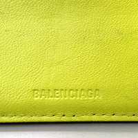 BALENCIAGA バレンシアガ レザーウォレット 二つ折り財布 ブラック イエロー 664038 福生店