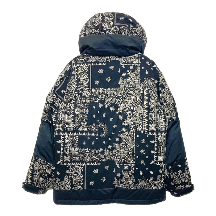 FIRST DOWN ファーストダウン 203-1501 ペイズリー柄 ダウンジャケット ブラック sizeS 瑞穂店