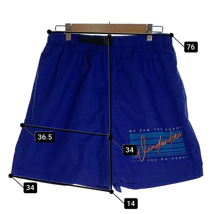 WIND AND SEA ウィンダンシー SIDE JOG All Purpose Shorts ウォーターショーツ プリント ロイヤル ショートパンツ WDS-O-SSJ-23-AP-Q2-05 Size M 福生店