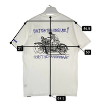 STUSSY ステューシー Schott ショット 100周年 BUILT FOR THE LONG HAUL!! Tシャツ ホワイト sizeL★汚れ有 瑞穂店