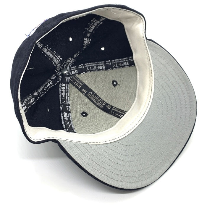90's New Era ニューエラ NHL ニューヨーク・レンジャース RANGERS LIBERTY 59FIFTY ベースボールキャップ ネイビー ウール USA製 Size 7 1/8 (56.8cm) 福生店