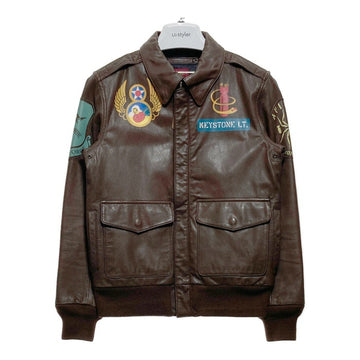 AVIREX アヴィレックス TYPE A-2 山羊革 レザーフライトジャケット ピンナップガール ブラウン レディース 6281004 Size M 瑞穂店