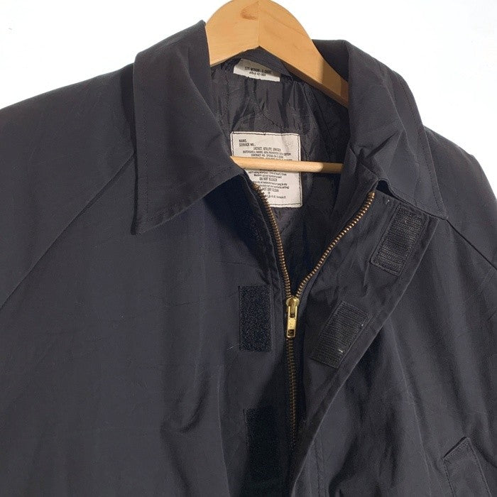 90's U.S.NAVY 米海軍 UTILITY JACKET ユーティリティジャケット ジップアップ ブラック 8415-01-425-0668 94年会計 Size M-XS 福生店
