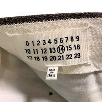 Maison Margiela メゾンマルジェラ テーパードスラックス パンツ ウール シルク リネン ブラウン S30KA0431 S44778 Size 46 福生店
