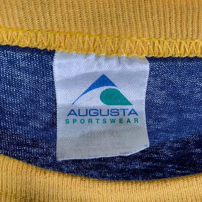 90's Boy Scouts of America ボーイスカウト プリントリンガー Tシャツ ネイビー イエロー AUGUSTA Size XL 福生店