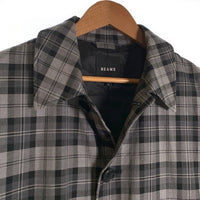 BEAMS ビームス タータンチェック オーバーサイズコート グレー 11-19-0453-301 Size L 福生店