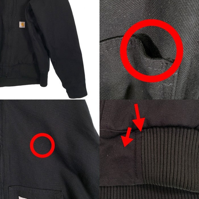 Carhartt カーハート Loose Fit Duck Active Jacket ダック アクティブジャケット パーカー ブラック J130-M 3Mシンサレート メキシコ製 Size L-R 福生店