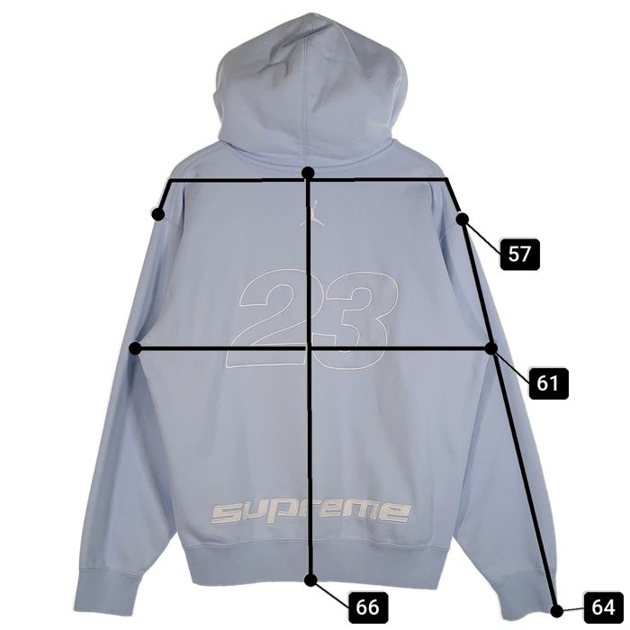 Supreme シュプリーム JORDAN BRAND ジョーダンブランド 26SS Hooded Sweatshirt ジップアップ フーディー パーカー ライトブルー IR6459-441 Size L 福生店