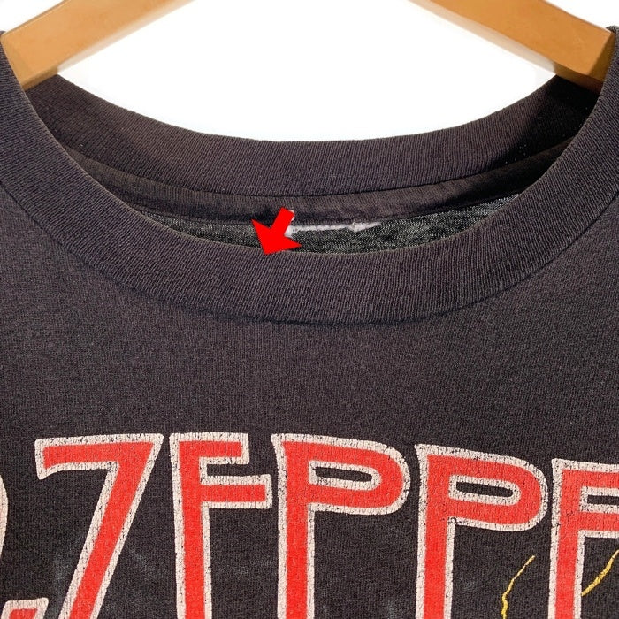 90's LED ZEPPELIN レッドツェッペリン 魔導士 プリントTシャツ ブラック 袖裾シングル Size L-XL 相当 福生店