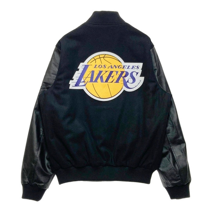 LOS ANGELS ロサンゼルス・レイカーズ リバーシブル スタジャン ブラック 袖レザー キルティング RN76599 Size L 瑞穂店