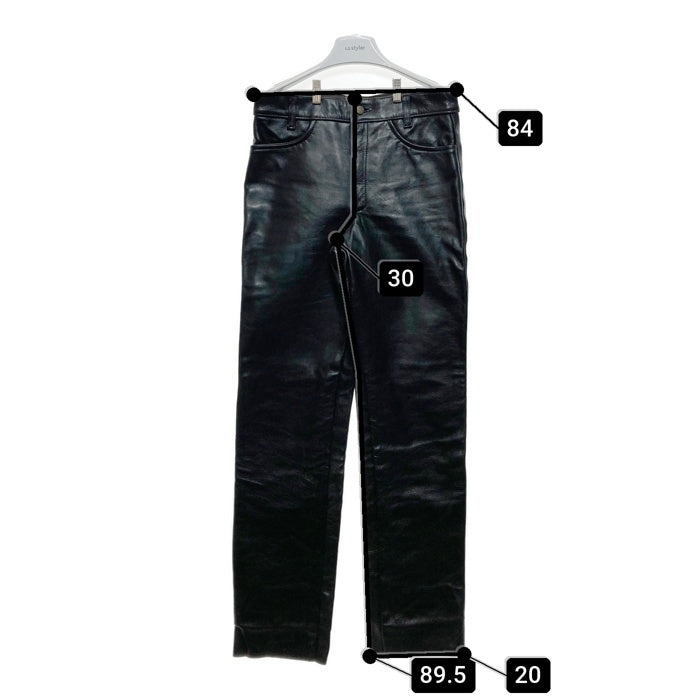 VANSON バンソン レザーパンツ テーパード ブラック 裾切りっぱなし Size 34 瑞穂店