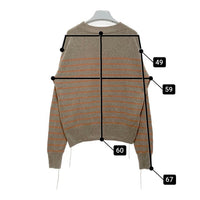 MASU エムエーエスユー 19AW PABLO SWEATER パブロ ウールニットボーダーセーター ブラウン オレンジ MUFW-KN0291 Size 46 瑞穂店