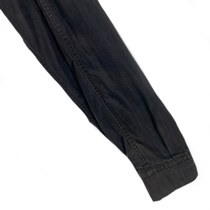 DIESEL BLACK GOLD ディーゼルブラックゴールド リヨセル USED加工 長袖シャツ ボタン ファスナー ブラック Size 50 福生店