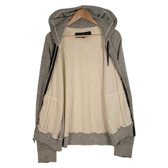 Chrome Hearts クロムハーツ ジップアップスウェットパーカー ダガー CHクロスレザーパッチ ボロチップ グレー 並行品 Size M 福生店