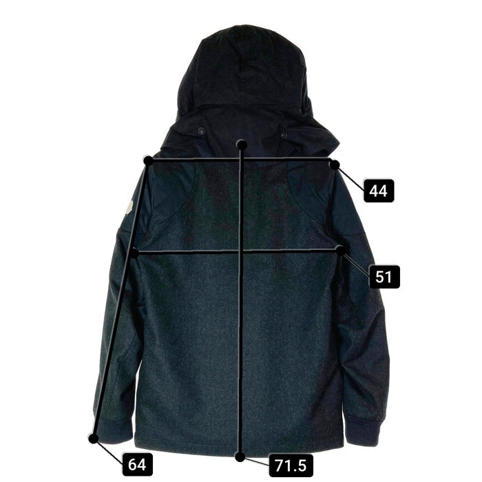 MONCLER モンクレール 122-09R-41307-15 FAIRFIELD GIUBBOTTO ウール ファー ダウンジャケット ブラック size0 瑞穂店
