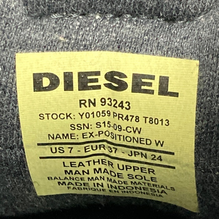 DIESEL ディーゼル EX-POSITIONED W ハイカットスニーカー ブラック size24cm 瑞穂店