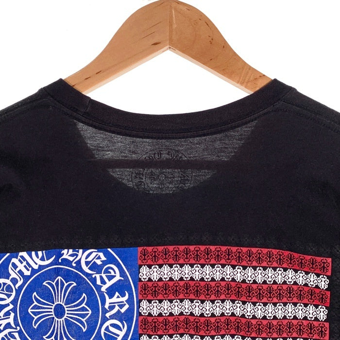 Chrome Hearts クロムハーツ ポケットTシャツ ブラック アメリカンフラッグ ホースシュー Size XL 福生店