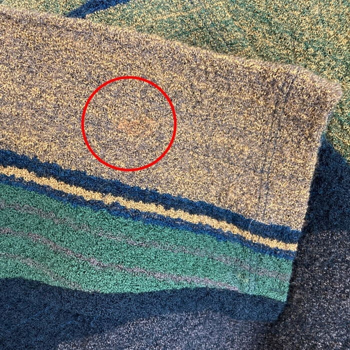 JURGEN LEHL ヨーガンレール Vネックボーダーカットソー グリーン sizeM 瑞穂店