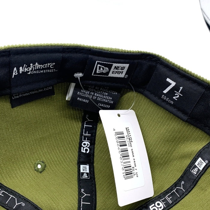NEW ERA ニューエラ A NIGHTMARE on Elm Street エルム街の悪夢 59FIFTY ベースボールキャップ コーデュロイ モスグリーン Size 7 1/2 (59.6cm) 福生店