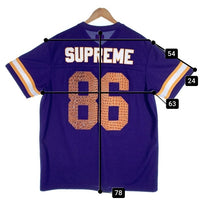 SUPREME シュプリーム 22SS Faux Croc Football Jersey クロコダイルフェイクレザー フットボールジャージ トップ パープル Size XL 福生店
