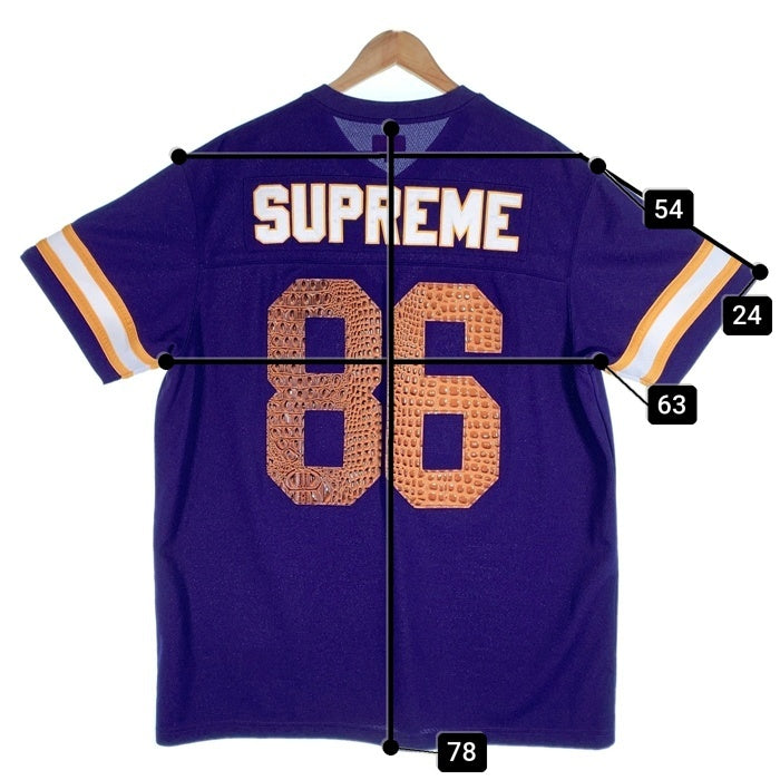 SUPREME シュプリーム 22SS Faux Croc Football Jersey クロコダイルフェイクレザー フットボールジャージ トップ パープル Size XL 福生店