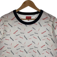 SUPREME シュプリーム 18AW Scatter Ringer Tee スキャッター リンガーTシャツ ホワイト ネイビー Size L 福生店