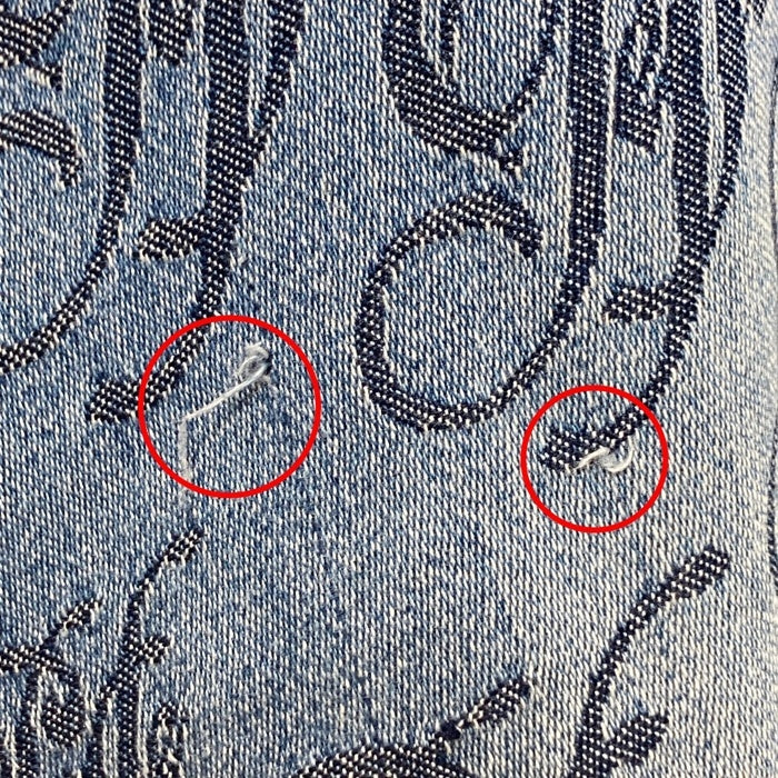 PELLE PELLE ペレペレ ジャカード ジップアップ デニムパーカー ジャケット インディゴ Size XXL 瑞穂店