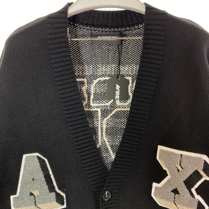 AVIREX アヴィレックス 22A-KNL002-AX VARSITY CARDIGAN バーシティカーディガン ブラック sizeM 瑞穂店