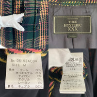 THEE HYSTERIC XXX ジィヒステリックトリプルエックス ダブルブレスト ウールコート チェック マルチカラー 06193AC04 Size M 福生店