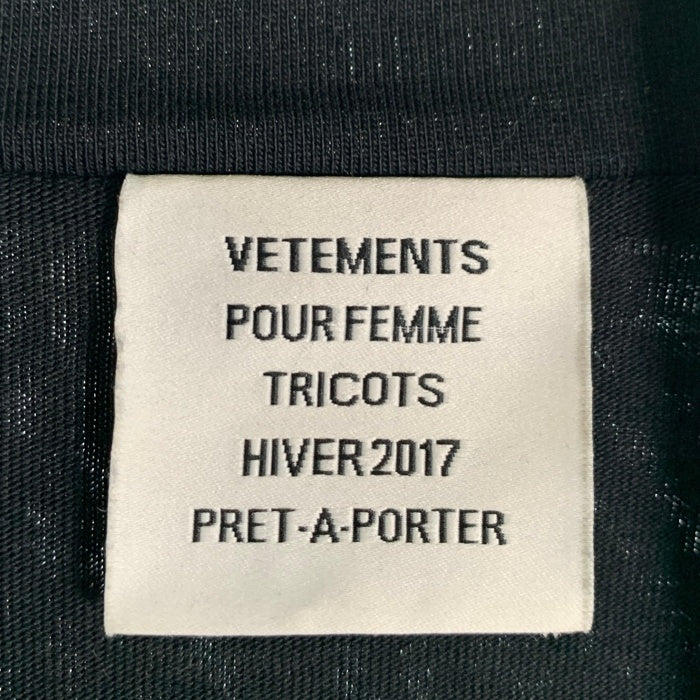 VETEMENTS ヴェトモン 16AW Skull Layered T-Sshirts Dress スカルレイヤード Tシャツ ドレス ブラック WF17DR4 Size L 福生店
